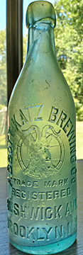 ABBOTT - KATZ BREWING COMPANY EMBOSSED BEER BOTTLE