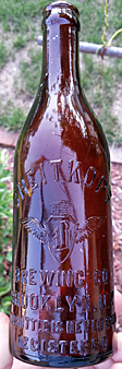 BREITKOPF BREWING COMPANY EMBOSSED BEER BOTTLE