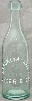 BROOKLYN GARDEN LAGER BIER EMBOSSED BEER BOTTLE