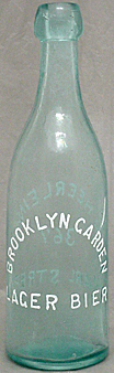 BROOKLYN GARDEN LAGER BIER EMBOSSED BEER BOTTLE