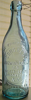 CONGRESS BREWING COMPANY LIMITED TABLE BEER EMBOSSED BEER BOTTLE