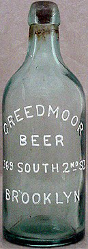 CREEDMOOR BEER EMBOSSED BEER BOTTLE