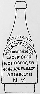 PETER DOELGERS LAGER BEER EMBOSSED BEER BOTTLE