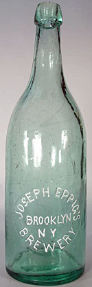 JOSEPH EPPIG'S BREWERY EMBOSSED BEER BOTTLE