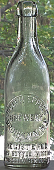 JOSEPH EPPIG'S BREWERY EMBOSSED BEER BOTTLE