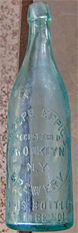 JOSEPH EPPIG'S BREWERY EMBOSSED BEER BOTTLE