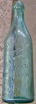 JOSEPH EPPIG'S BREWERY EMBOSSED BEER BOTTLE