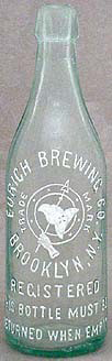 EURICH BREWING COMPANY EMBOSSED BEER BOTTLE