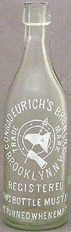 CONRAD EURICH'S BREWERY EMBOSSED BEER BOTTLE