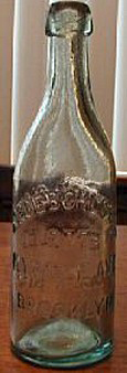 EXCELSIOR BOTTLED LAGER BIER EMBOSSED BEER BOTTLE