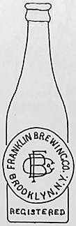 FRANKLIN BREWING COMPANY EMBOSSED BEER BOTTLE