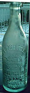 GOLDEN HORN BREWING COMPANY EMBOSSED BEER BOTTLE