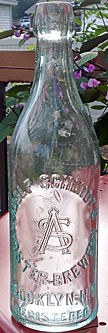 ADOLF SCHMIDT'S KLOSTER BREWERY EMBOSSED BEER BOTTLE