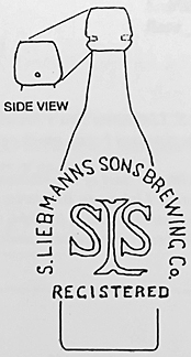 S. LIEBMANN'S SONS BREWING COMPANY EMBOSSED BEER BOTTLE