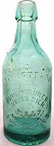 JOHN MEURER WEISS BIER EMBOSSED BEER BOTTLE