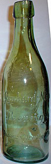 LEONARD MICHEL BREWING COMPANY EMBOSSED BEER BOTTLE