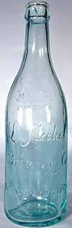 LEONARD MICHEL BREWING COMPANY EMBOSSED BEER BOTTLE