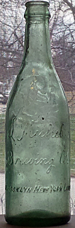 LEONARD MICHEL BREWING COMPANY EMBOSSED BEER BOTTLE