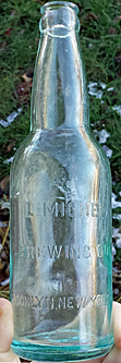 LEONARD MICHEL BREWING COMPANY EMBOSSED BEER BOTTLE