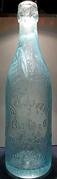 NASSAU BREWING COMPANY EMBOSSED BEER BOTTLE