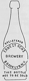 ERNST OCHS BREWERY EMBOSSED BEER BOTTLE