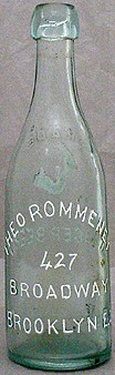 THEO ROMMENEY LAGER BEER EMBOSSED BEER BOTTLE