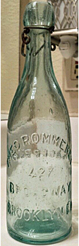 THEO ROMMENEY LAGER BEER EMBOSSED BEER BOTTLE