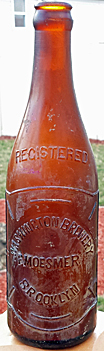 F. MOESMER WASHINGTON BREWERY EMBOSSED BEER BOTTLE