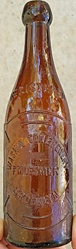 F. MOESMER WASHINGTON BREWERY EMBOSSED BEER BOTTLE