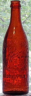 WELZ & ZERWECK HIGH GROUND BREWERY EMBOSSED BEER BOTTLE