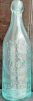 WELZ & ZERWECK HIGH GROUND BREWERY EMBOSSED BEER BOTTLE