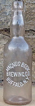 MAGNUS BECK BREWING COMPANY EMBOSSED BEER BOTTLE