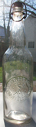 BROADWAY BREWING COMPANY EMBOSSED BEER BOTTLE