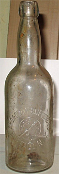 BROADWAY BREWING COMPANY EMBOSSED BEER BOTTLE