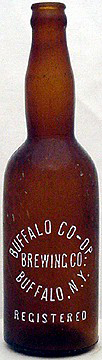 BUFFALO CO-OP BREWING COMPANY EMBOSSED BEER BOTTLE