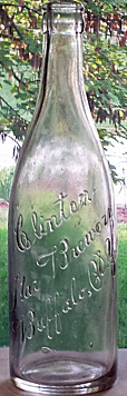 CLINTON STAR BREWERY EMBOSSED BEER BOTTLE