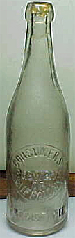 CONSUMERS BREWERY EMBOSSED BEER BOTTLE