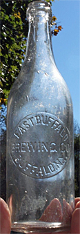 EAST BUFFALO BREWING COMPANY EMBOSSED BEER BOTTLE