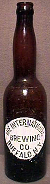 THE INTERNATIONAL BREWING COMPANY EMBOSSED BEER BOTTLE