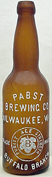 PABST BREWING COMPANY EMBOSSED BEER BOTTLE