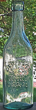 GEORGE ROOS EXCELSIOR LAGER EMBOSSED BEER BOTTLE