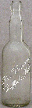 STAR BREWERY EMBOSSED BEER BOTTLE