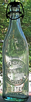 BIERBAUER BREWING COMPANY EMBOSSED BEER BOTTLE