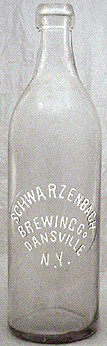 SCHWARZENBACH BREWING COMPANY EMBOSSED BEER BOTTLE