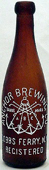 ANCHOR BREWING COMPANY EMBOSSED BEER BOTTLE