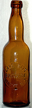 LAKE CITY BREWERY EMBOSSED BEER BOTTLE