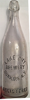 LAKE CITY BREWERY EMBOSSED BEER BOTTLE