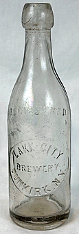 LAKE CITY BREWERY EMBOSSED BEER BOTTLE