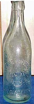 ELMIRA BREWING COMPANY EMBOSSED BEER BOTTLE