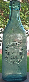 UNION BREWING COMPANY EMBOSSED BEER BOTTLE